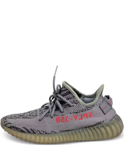 Pre-owned Adidas Originals  Boost 350 V2 Knitted Lace-up Sneakers