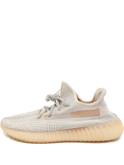 Pre-owned Adidas Originals  Boost 350 V2 Knitted Sneakers In Pink