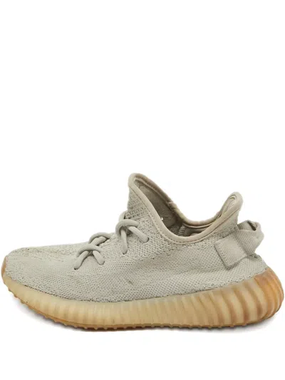 Pre-owned Adidas Originals  Boost 350 V2 Sesame Knit Trainers In Grey