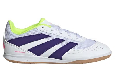 Pre-owned Adidas Originals Predator Club Indoor Sala Sneakers In Cloud White/collegiate Purple/lucid Lemon In Multi