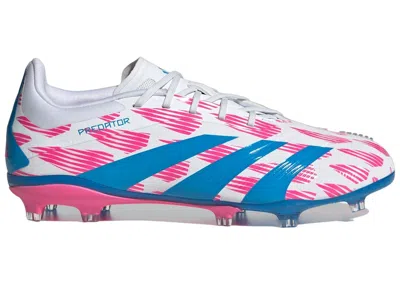 Pre-owned Adidas Originals Predator Elite Fg Sneakers In Cloud White/solar Blue/solar Pink In Multi