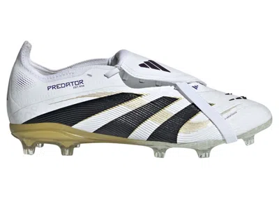 Pre-owned Adidas Originals Predator Elite Foldover Tongue Fg Sneakers In Cloud White/core Black/gold Metallic In Multi