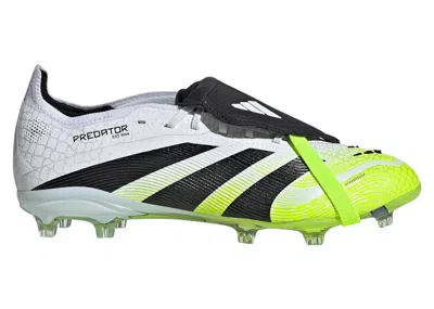 Pre-owned Adidas Originals Predator Elite Foldover Tongue Fg Sneakers In Cloud White/core Black/lucid Lemon In Multi