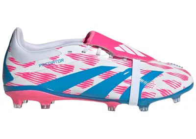 Pre-owned Adidas Originals Predator Elite Foldover Tongue Fg Sneakers In Cloud White/solar Blue/solar Pink In Multi