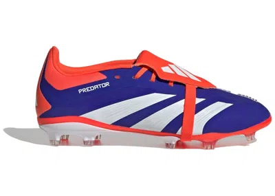 Pre-owned Adidas Originals Predator Elite Foldover Tongue Fg Sneakers In Lucid Blue/cloud White/solar Red In Multi