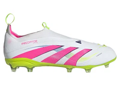 Pre-owned Adidas Originals Predator Elite Laceless Fg Sneakers In Cloud White/lucid Pink/lucid Lemon In Multi