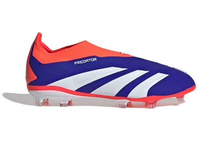 Pre-owned Adidas Originals Predator Elite Laceless Fg Sneakers In Lucid Blue/cloud White/solar Red In Multi