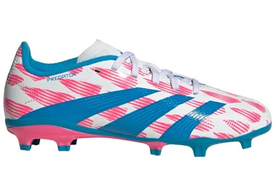 Pre-owned Adidas Originals Predator League Fg Sneakers In Cloud White/solar Blue/solar Pink