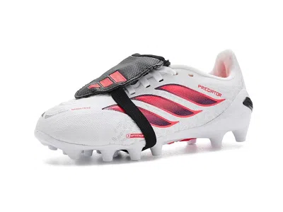 Adidas Originals Predator League Fold-over Tongue Artificial Ground Football Boots (little Kid/big Kid) Kids Shoes Wh In White