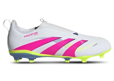 Pre-owned Adidas Originals Predator League Laceless Fg/mg Celestial Victory Pack (kids) Sneakers In Cloud White/lucid Pink/luci