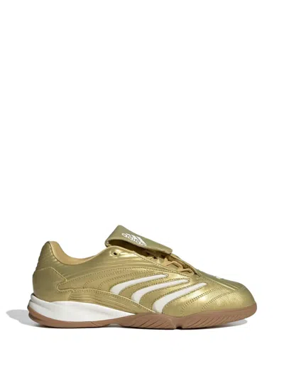 Adidas Originals Predator Sala Metallic-effect Panelled Sneakers In Gold