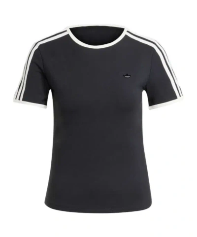Adidas Originals Premium 3-stripes Cali T-shirt In Black