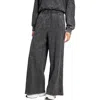 Adidas Originals Premium Essentials Washed Wide Leg Cotton Pants In Black