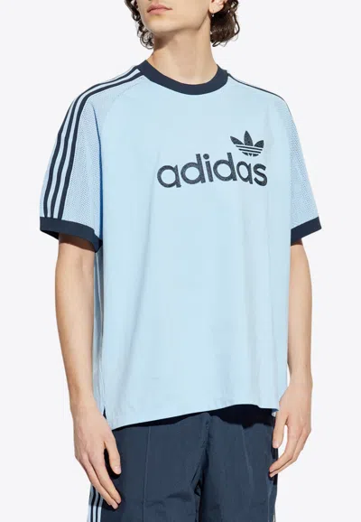 Adidas Originals Premium Knitted Logo T-shirt In Green
