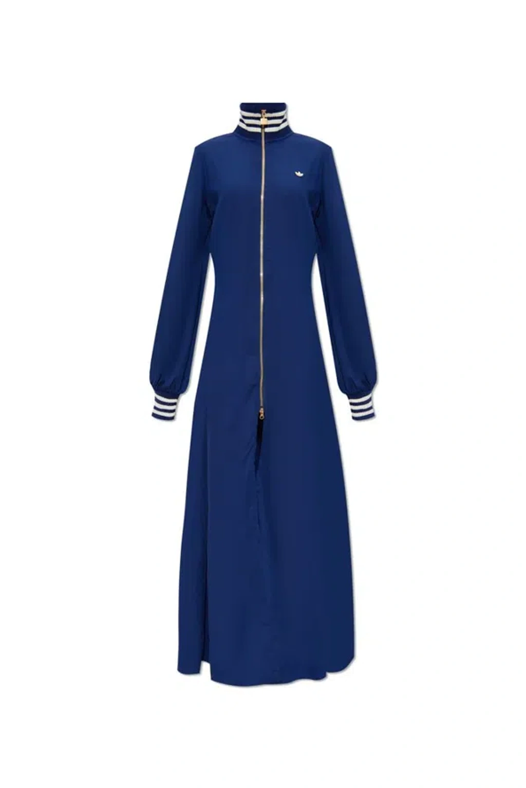 Adidas Originals Premium Satin Maxi Dress In Navy | ModeSens
