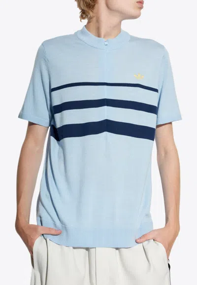 Adidas Originals Premium Wool Crewneck T-shirt In Blue