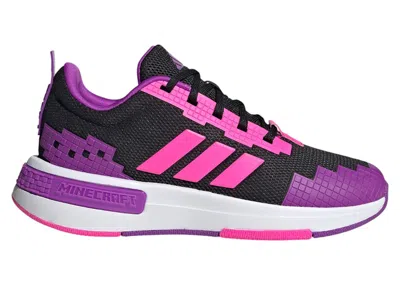 Pre-owned Adidas Originals Pro Minecraft Black Purple Sneakers In Core Black/solar Pink/shock Purple