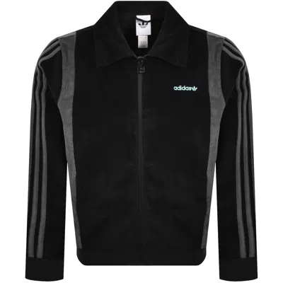 Adidas Originals Pro Striped Track Jacket In Black
