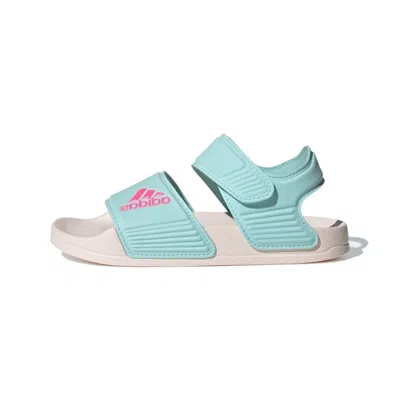 Adidas Originals (ps) Adidas Adilette Sandals 'teal White' In Multi