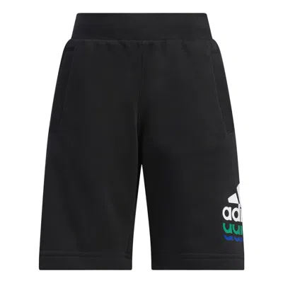 Adidas Originals (ps) Adidas Badge Of Sport Logo Shorts 'black' In Blue