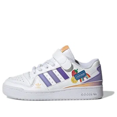 Adidas Originals (ps) Adidas Forum Low J 'fruits & Rainbow Patches' In White