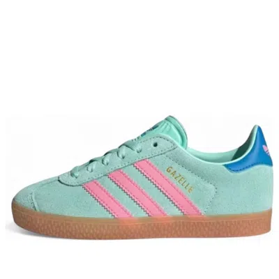 Adidas Originals (ps) Adidas Gazelle 'clear Mint Bliss Pink Blue'