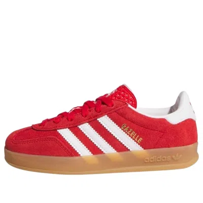 Adidas Originals Kids' (ps) Adidas Gazelle Indoor 'better Scarlet White Gum' In Red