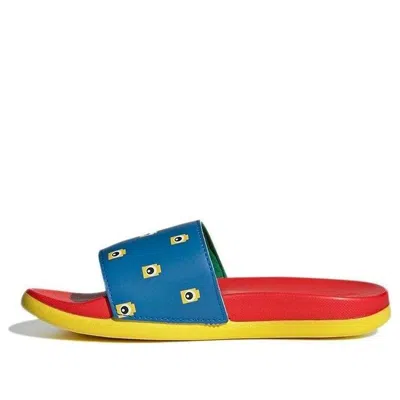 Adidas Originals (ps) Adidas Lego X Adidas Adilette Comfort K 'blue Yellow'
