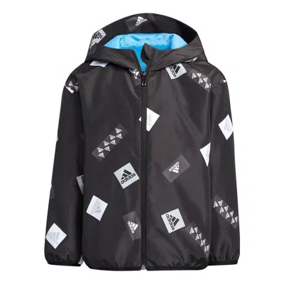 Adidas Originals (ps) Adidas Logo Hooded Jacket 'black White'