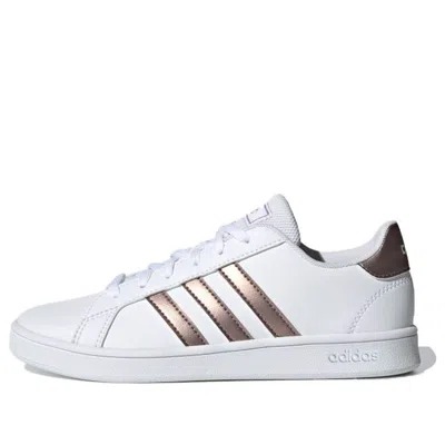 Adidas Originals (ps) Adidas Neo Grand Court K 'white Brown' In Multi