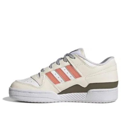 Adidas Originals (ps)  Forum Low Shoes 'white Pink Olive' In Neutral
