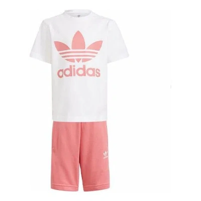 Adidas Originals (ps) Adidas Short Tee Set In White
