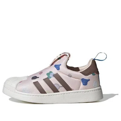 Adidas Originals (ps) Adidas Superstar 360 X Lego 'allover Print - Wonder Quartz' In Pink