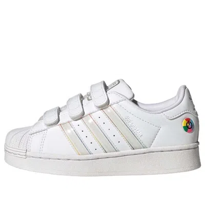 Adidas Originals (ps) Adidas Superstar Comfort Closure 'led Lights Pack' In White