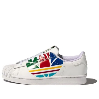 Adidas Originals (ps) Adidas Superstar Pure J 'colorful Trefoil - Cloud White'