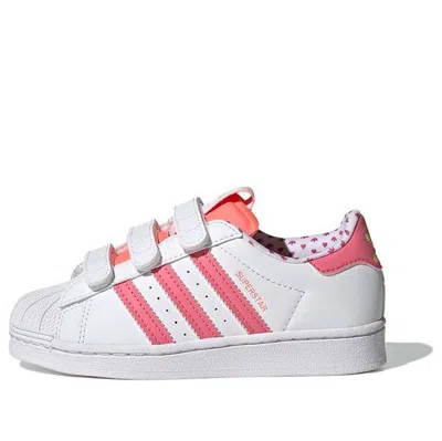 Adidas Originals (ps) Adidas Superstar Shell Toe 'valentine's Day' In White