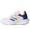 Adidas Originals (ps) Adidas Tensaur Run Tennis Shoes 'cloud White Screaming Orange Lucid Blue' In Multi