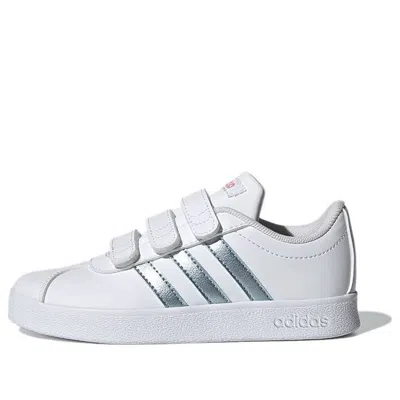 Adidas Originals (ps) Adidas Vl Court 2.0 'white Vision Metallic'
