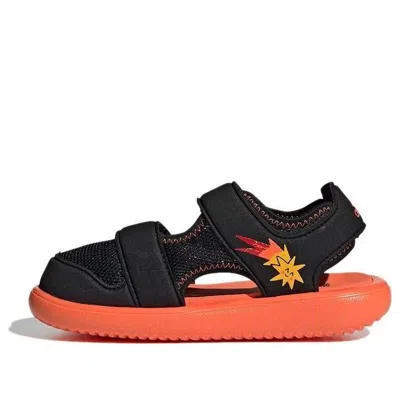 Adidas Originals (ps) Adidas Water Sandal Ct C Minimalistic Casual Black Orange Sandals 'black Orange'