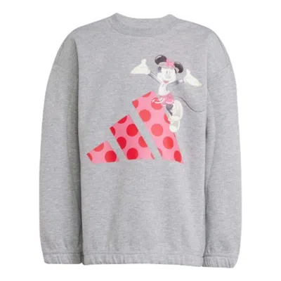 Adidas Originals (ps) Adidas X Disney Minnie Mouse Joggers Set 'grey Pink' In Multi