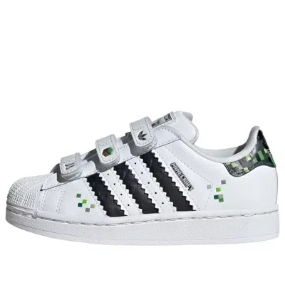 Adidas Originals (ps) Adidas X Minecraft Superstar Creepers 'white Core Black'