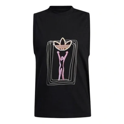 Adidas Originals Ptide Series Love Unites Tan Fluorescence Printing Sports Vest Couple Style Black