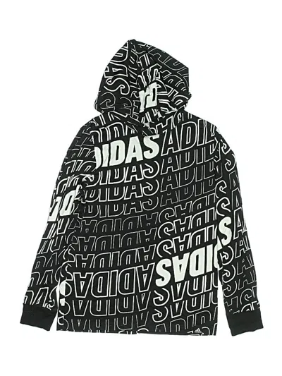 Pre-owned Adidas Originals Kids' Pullover Hoodie In Black