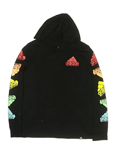 Pre-owned Adidas Originals Kids' Pullover Hoodie In Black