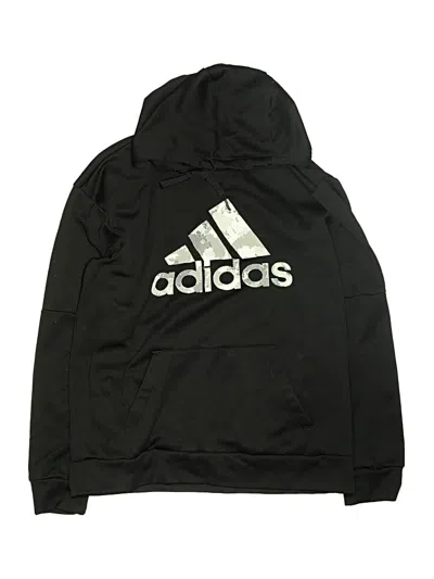 Pre-owned Adidas Originals Kids' Pullover Hoodie In Black