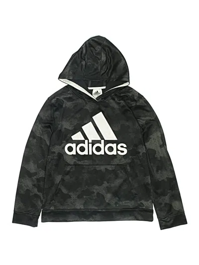 Pre-owned Adidas Originals Kids' Pullover Hoodie In Black