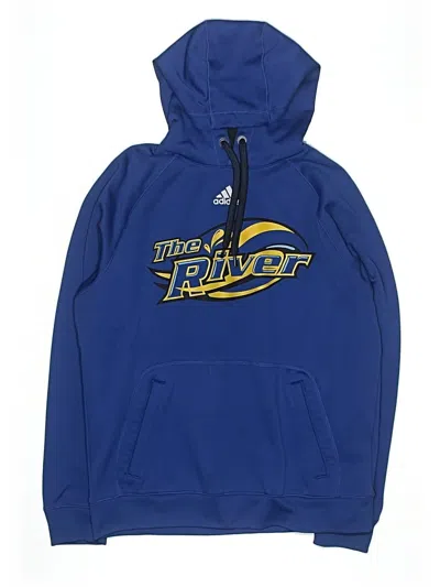 Pre-owned Adidas Originals Kids' Pullover Hoodie In Blue