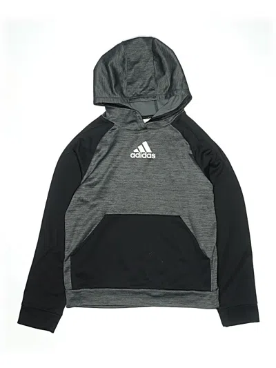 Pre-owned Adidas Originals Kids' Pullover Hoodie In Gray