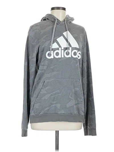 Pre-owned Adidas Originals Pullover Hoodie In Gray