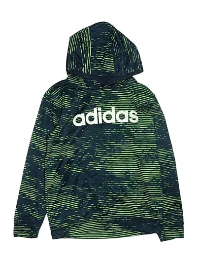 Pre-owned Adidas Originals Kids' Pullover Hoodie In Green